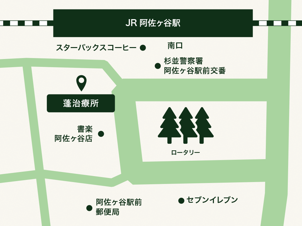 阿佐ヶ谷駅からのアクセスマップ